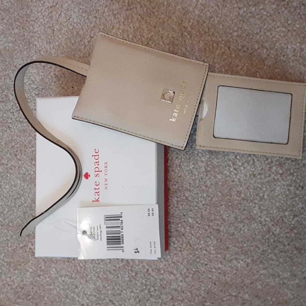 kate spade juniper court ostriches luggage tag NWT
